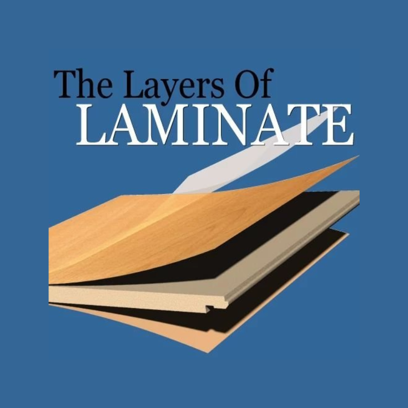 Diagram of the layers of laminate - Lacey's The Carpetmaster in VT